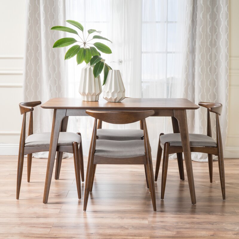 Millie 5 Piece Mid Century Dining Set & Reviews | AllModern